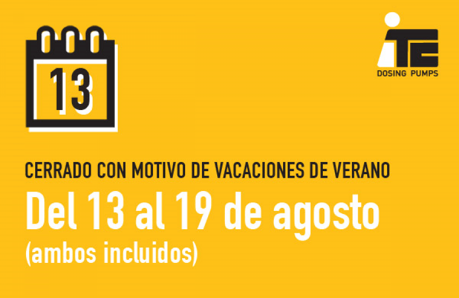 ITC is closed from the 13th to the 19th of August